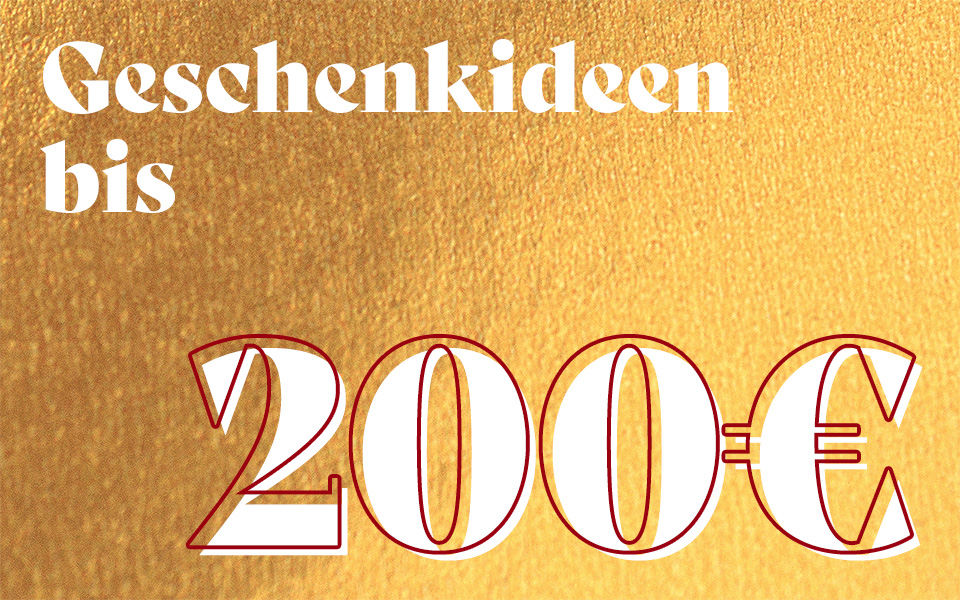 ChatGPT:  Goldener Hintergrund mit Schriftzug „Geschenkideen bis 200 €“ – edles Banner für exklusive Geschenkideen.