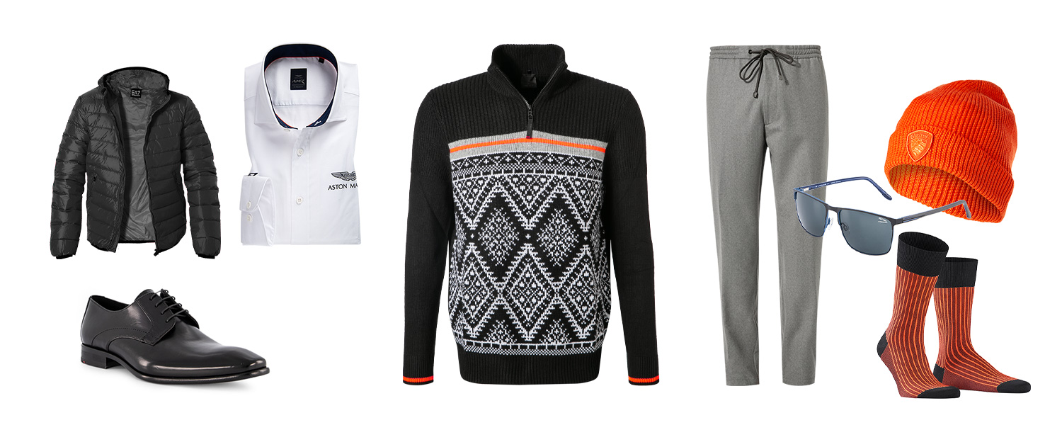 Norweger-Troyer mit Tunnelzughose und Hemd im Business kombiniert