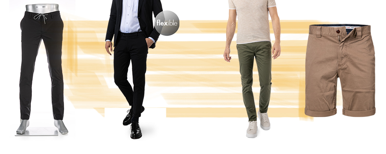 Zwei Männer mit Hosen im Slim Fit