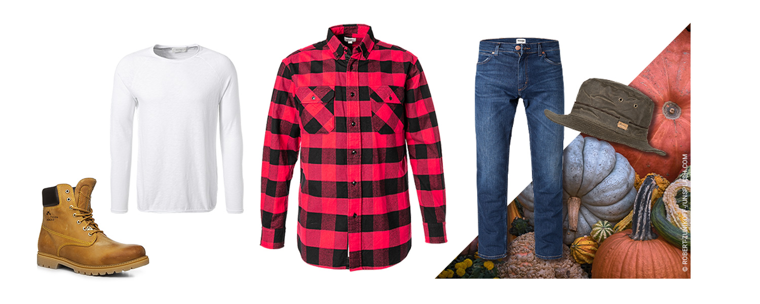 Karo-Overshirt mit Jeans und Longsleeve