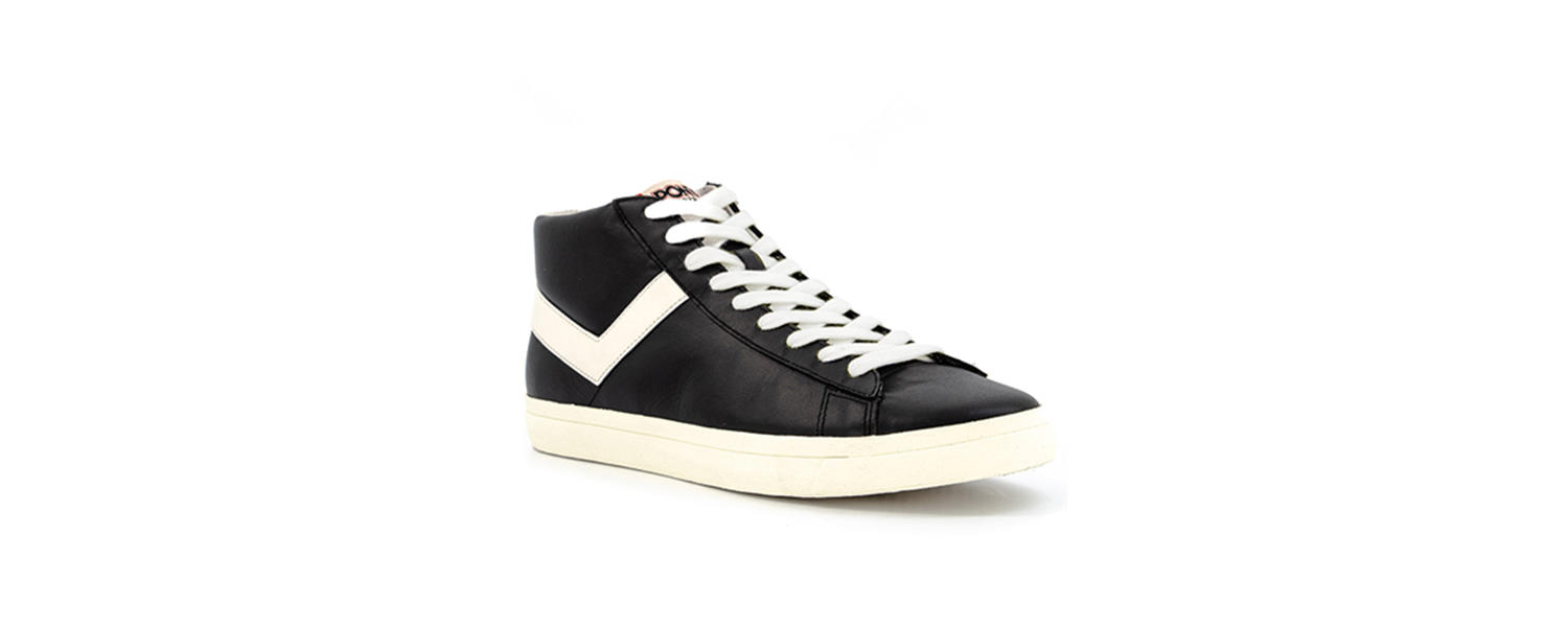 Basketball-Sneaker in Schwarz-Weiß