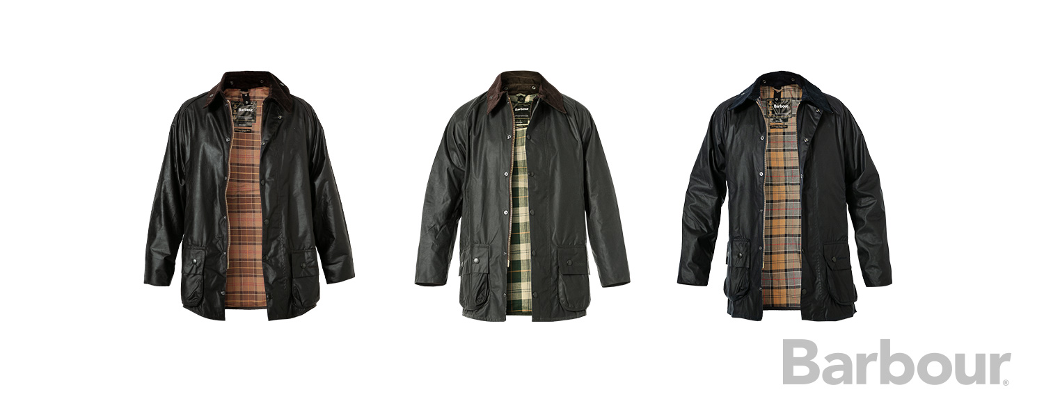 Drei klassische Wachsjacken von Barbour