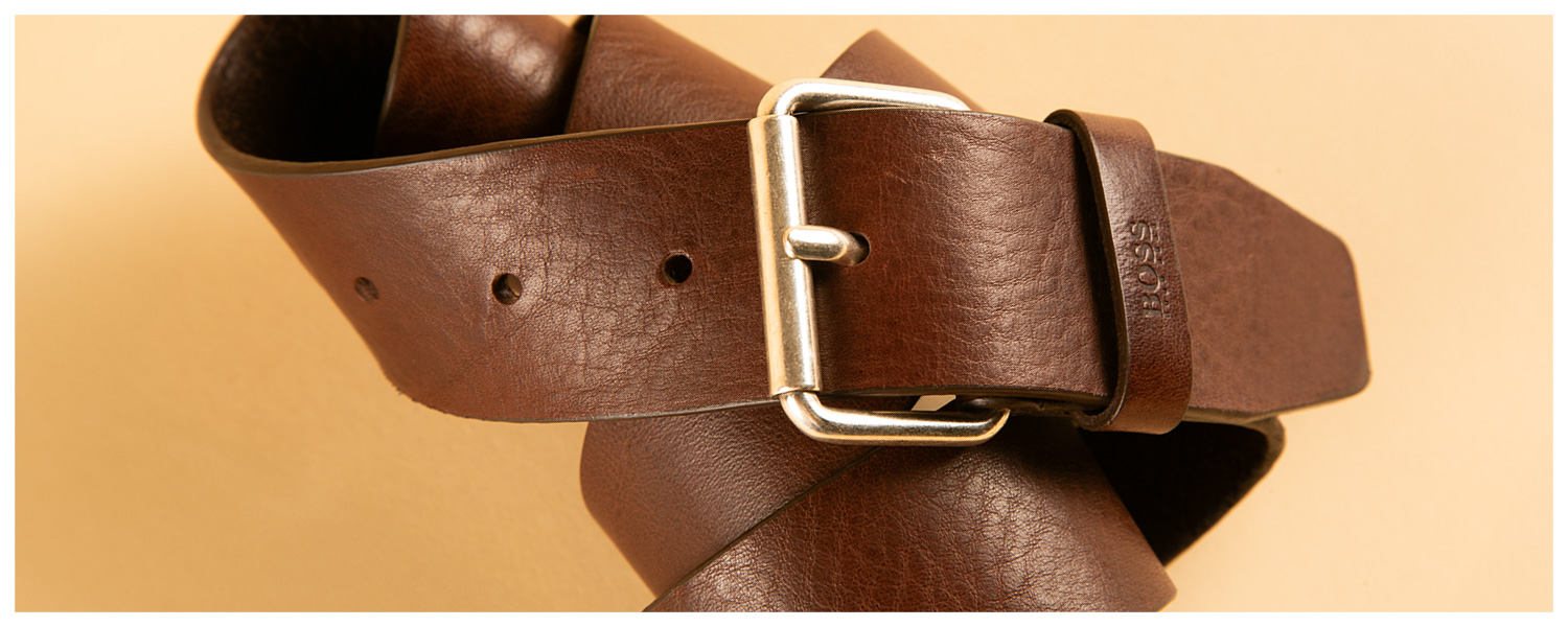 Brauner Ledergürtel von BOSS