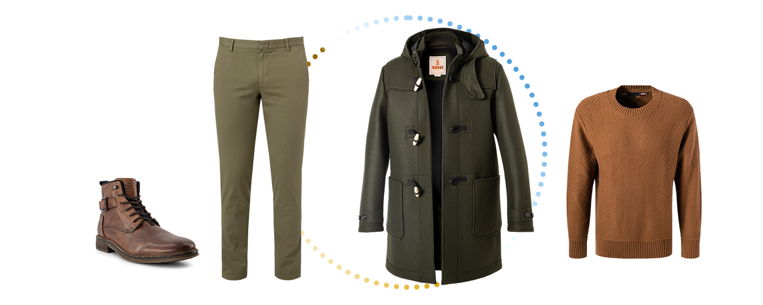 Alltags-Look mit Dufflecoat