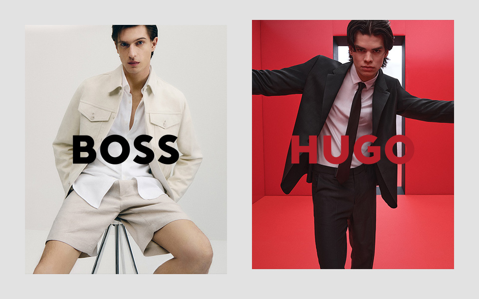 Eine Bildcollage von BOSS und HUGO.