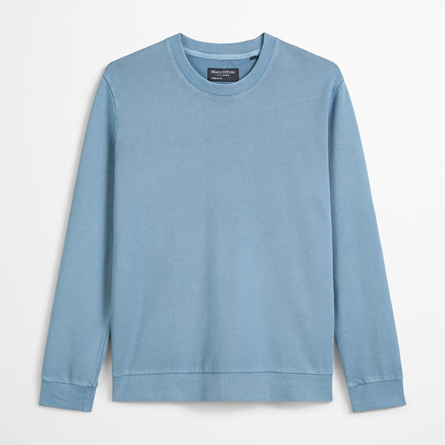 Lässiges Herren-Sweatshirt in hellblauer Farbe mit Rundhalsausschnitt – weiche Baumwollqualität für entspannte Styles.
