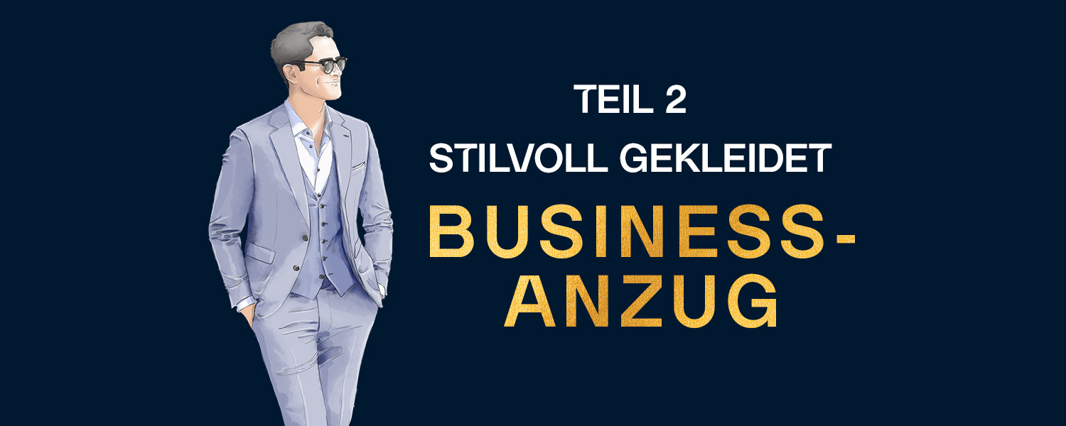 Mann im hellgrauen Business-Anzug mit Weste und Hemd, elegant-legerer Stil