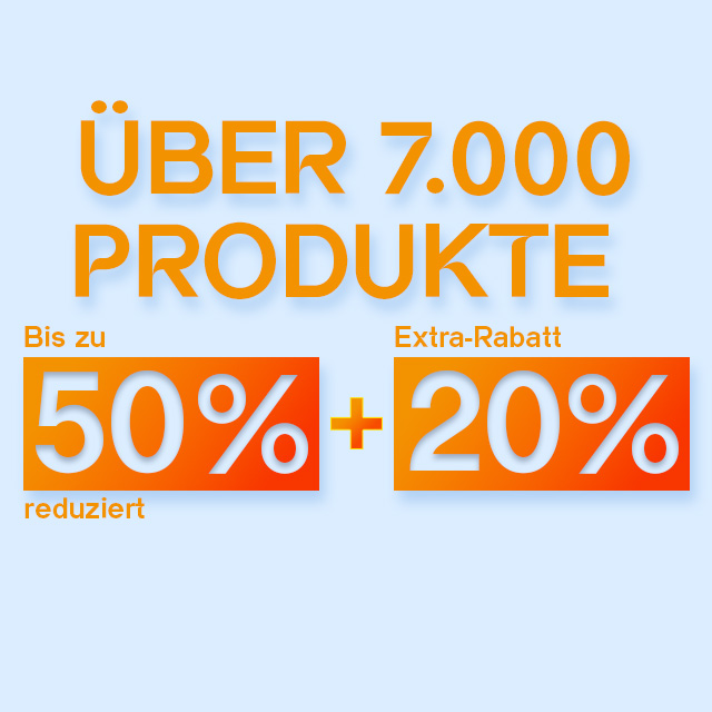 Werbebanner für Herrenmode-Sale, Rabatt bis zu 50% plus 20% Extra-Rabatt, über 7.000 Artikel verfügbar