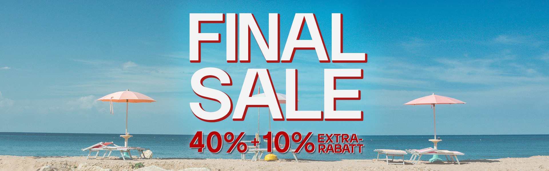 Final Sale Banner, 40% + 20% Extra-Rabatt