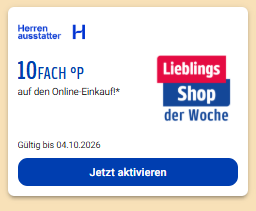 Coupon für 10fach Payback Punkte